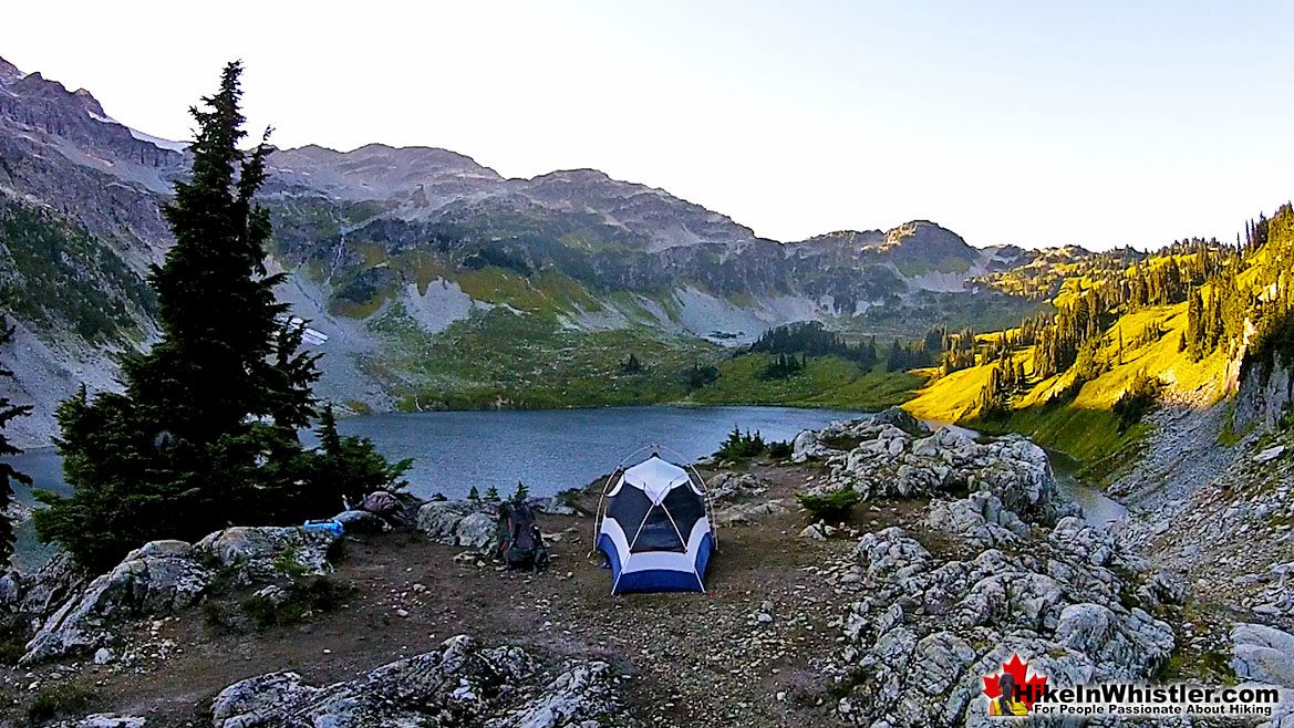 Cirque Lake Paradise Campsite Sunset